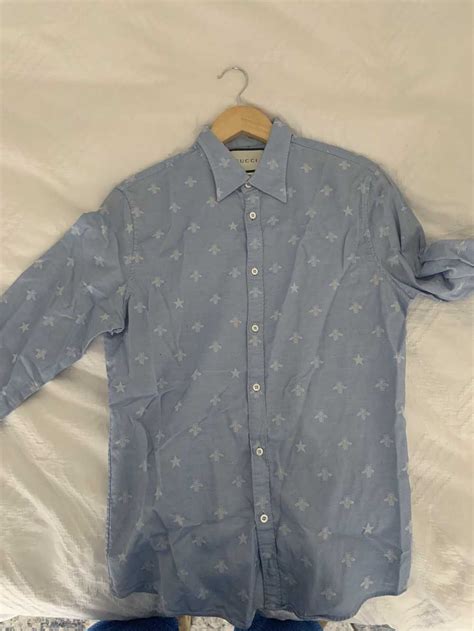 gucci bee button up|gucci button up shirt men.